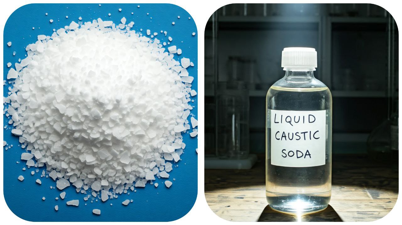 Different Between caustic soda flakes and liquid